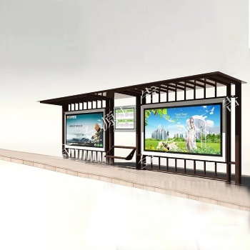 定制太陽能公交站臺不銹鋼智能經典仿古候車亭垃圾分類房制作廠家