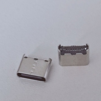 夾板TYPE-C母座 立式24PIN type-c夾板0.81.0 四腳帶接地 L=5.7