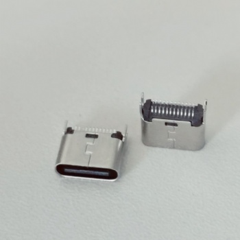 3.1USB TYPE-C 夾板0.8 24PIN母座 L=6.5帶魚叉腳