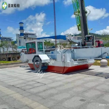 水葫蘆打撈船 滸苔打撈船 水浮蓮打撈船 圣城湖面垃圾清理船