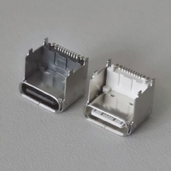 TYPE-C連接器 3.1母座 16PIN單排 墊高4.3MM 黑膠白膠