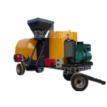拖車式瀝青拌合機(jī) 乳化瀝青瀝青攪拌車 一鍵啟動 攪拌均勻拌合機(jī)