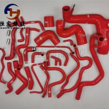 汽車硅膠管廠家 駝峰管紅色軟管接頭大口徑夾布 渦輪中冷器連接管