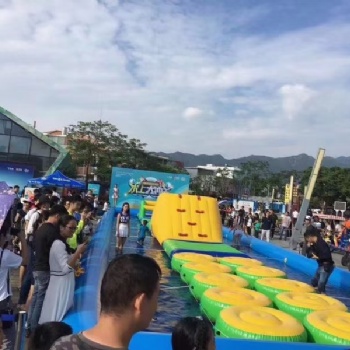 鴻升充氣水上漂浮物租賃支架游泳池出售水上樂園道具
