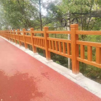 云南仿木欄桿咨詢 云南仿竹欄桿仿木北字防護欄桿藝高景觀廠家咨詢價位