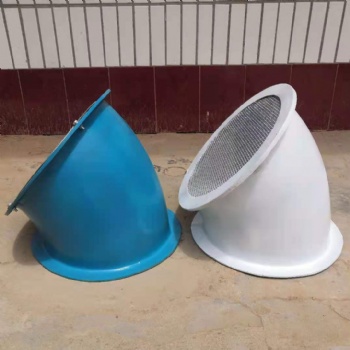 SF4-4風(fēng)機(jī)防雨彎頭 90度玻璃鋼防雨彎頭 風(fēng)機(jī)45度防雨罩價(jià)格