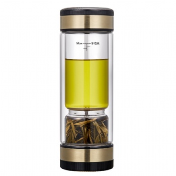 四川茶之戀茶水分離玻璃杯批發(fā)團購定制禮品