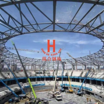垃圾焚燒電廠干煤棚體育場看臺管桁架工程建設(shè)