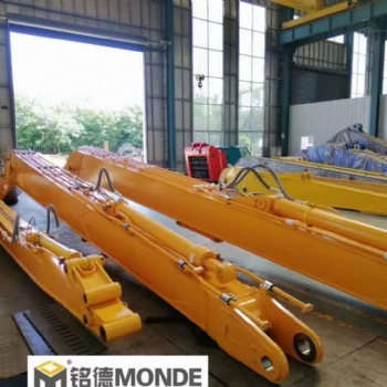 供應(yīng)挖掘機(jī)20米加長(zhǎng)臂 定做卡特210挖機(jī)拆樓臂