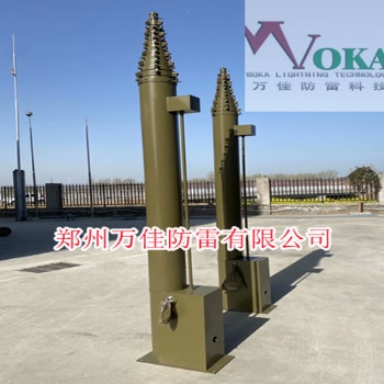 風力發電快裝式升降避雷針，10米15米手電一體移動升降桿接閃器