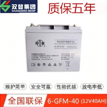 雙登蓄電池6-GFM-40新疆代理商