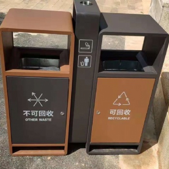 戶外分類垃圾桶，不銹鋼垃圾桶。鍍鋅板垃圾桶