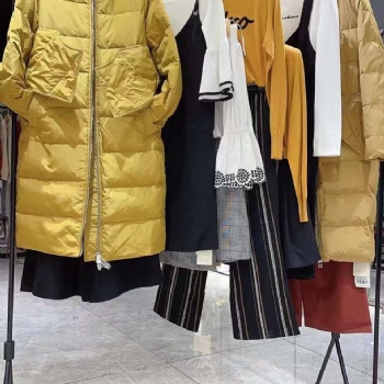 [廣州尾貨批發(fā)貨源]**品牌米祖21秋冬女裝大衣雙面呢毛衣羽絨服