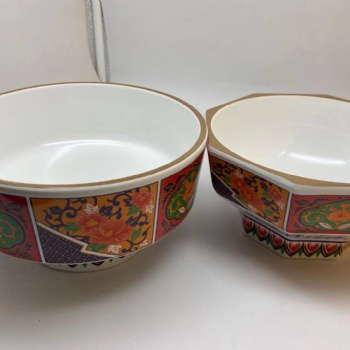 上海壹粵密胺特色面碗餐具，日式多邊形創(chuàng)意拉面碗定制
