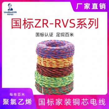 聚氯乙烯絕緣絞型家裝軟電線ZR-RVS 電線電纜 國標 銅芯