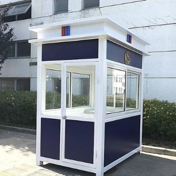 沈陽值班門衛方 白鋼常規崗亭 金屬雕花售票亭 玻璃吸煙室圖片參考
