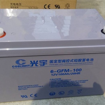 光宇6-GFM-100鉛酸免維護蓄電池12V100A 機房 UPS后備電源 直流屏