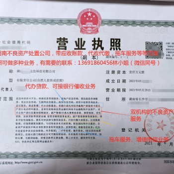 新注冊不良資產處置有限公司，價格便宜
