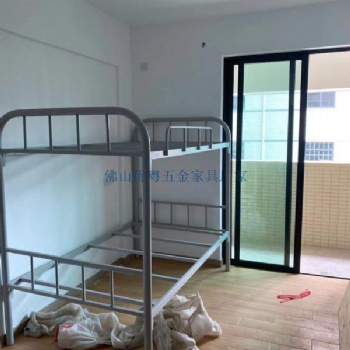 順德批發工地圓管鐵床上下鋪床學校公寓床高低床廠家