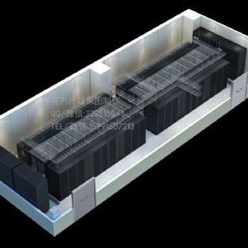 株洲3D機(jī)房效果圖制作|室內(nèi)整體全景圖|建筑綠化