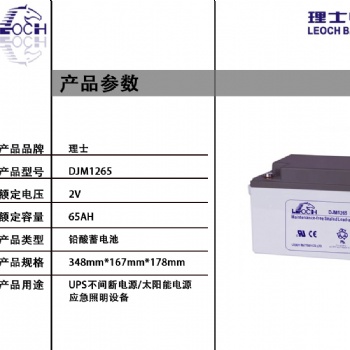 理士DJM1265 12V65 免維護鉛酸蓄電池 便攜式電源