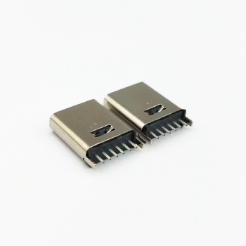 TYPE-C母座 6p 立式直插 180度 10.5