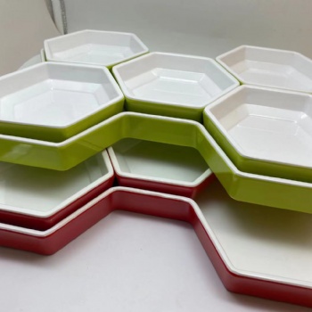 壹粵密胺豬肉卷盒子，食堂小份菜碟子餐具，自助餐自選餐具