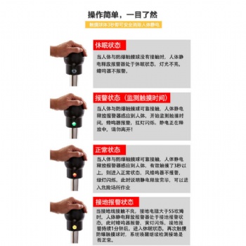 譽乏科技泵房門外人ET-PSA人體靜電釋放器快速消除人體靜電聲光報警裝置