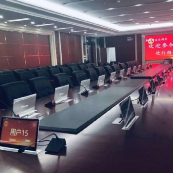 單位無紙化終端 會議桌面升降液晶顯示屏 櫟信