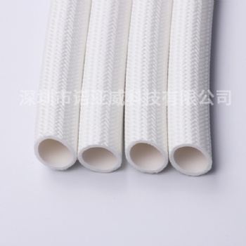 供應(yīng)外編織硅膠管 蒸汽機(jī)專用硅膠套管 內(nèi)膠外纖套管