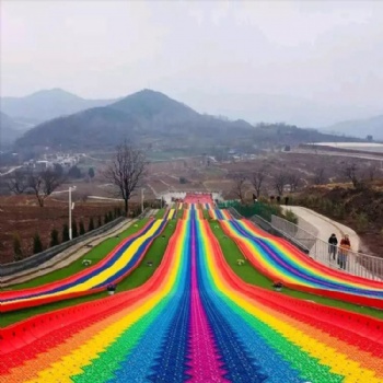 人工組裝七彩滑道 彩虹滑道 旱雪滑草 室外滑坡 塑料滑道