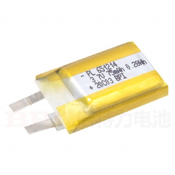 TWS無線電芯藍牙鋰電池651214-7**h，3.7V