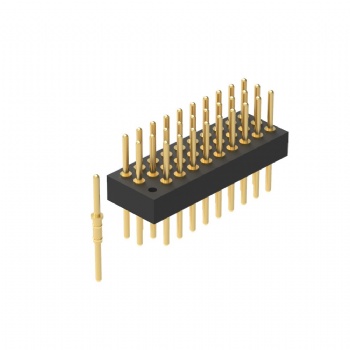 德能 1.27mm H2.2 圓P排針 三排180度連接器