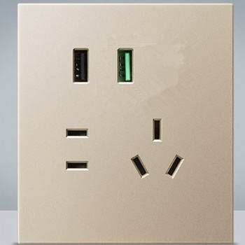 電源插座+5孔USB插座+電視電腦插座+取電開關