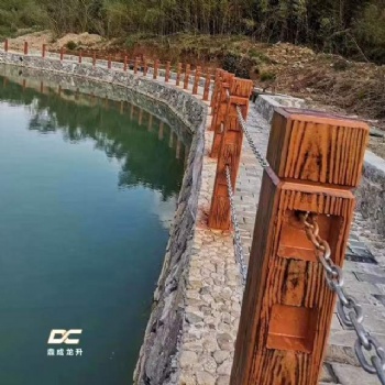 水泥仿木護欄混凝土公園河道水庫預制橋市政道路防護欄桿景觀戶外