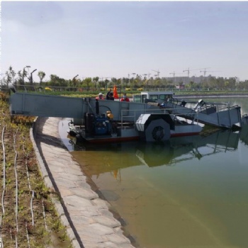 自動化撈水草機械公園湖用水草收割船
