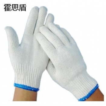 手套勞保耐磨加厚棉線透氣線手套工地干活白色尼龍工作純棉紗手套