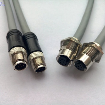 M12-5針型塑料自接頭螺絲壓接信號插頭