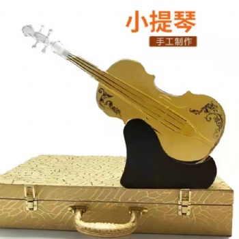 河間華企生產(chǎn)小提琴醒酒器創(chuàng)意個性玻璃工藝泡酒瓶1000ml