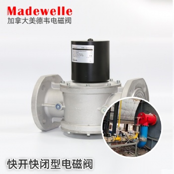 天津低氮燃燒器美德韋燃?xì)怆姶砰y法蘭DEVFG65快開(kāi)快閉型