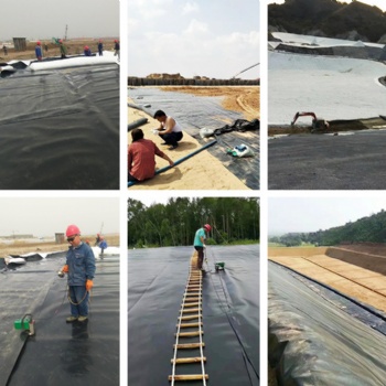 黑膜沼氣池防滲膜魚(yú)塘膜防滲土工膜蓄水池垃圾填埋養(yǎng)殖魚(yú)池防漏膜