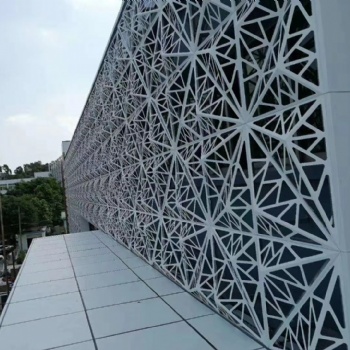 鋁單板廠家承接街道外墻改造項目外墻鏤空鋁單板 外墻金屬雕花板