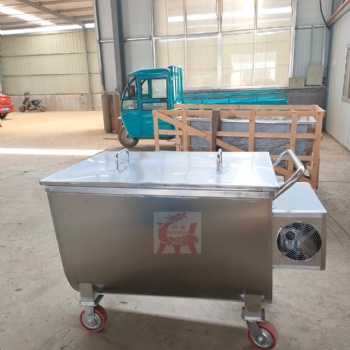 潤鼎機械電加熱周轉(zhuǎn)料車辣椒醬攪拌槽車火鍋底料攪拌罐