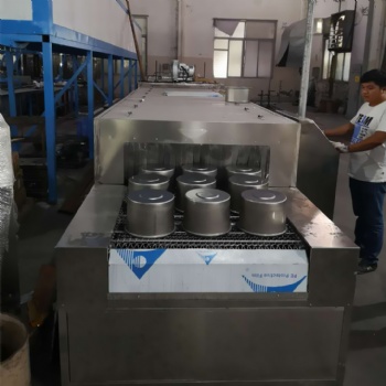 網帶式不銹鋼廚具清洗機 拉伸油拋光蠟噴淋清洗自動線