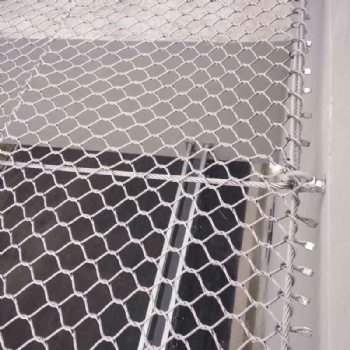 卡扣鋼絲繩編織網動物籠舍網鳥網304不銹鋼繩網不銹鋼防墜網