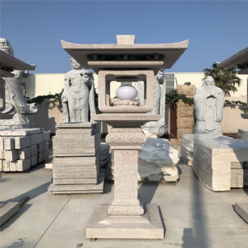 惠安石雕燈籠 寺廟園林石燈籠 款式可定制 杰源石刻