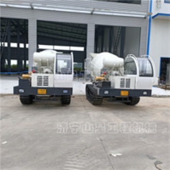 履帶水泥攪拌機 2方商混拌合機 全地形水泥罐車