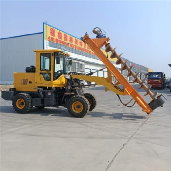 農(nóng)村路邊電線桿打樁機(jī) 裝載式螺旋電線桿鉆孔機(jī) 電線桿打樁機(jī)價格