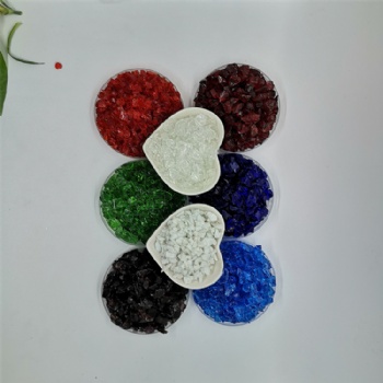 靈壽邦拓直發(fā)原色透明玻璃砂 微景觀用藍(lán)色玻璃砂 花瓶裝飾用玻璃砂