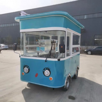 移動四輪早餐擺攤多功能小吃車商用美食快餐炸串鹵菜熟食電動餐車